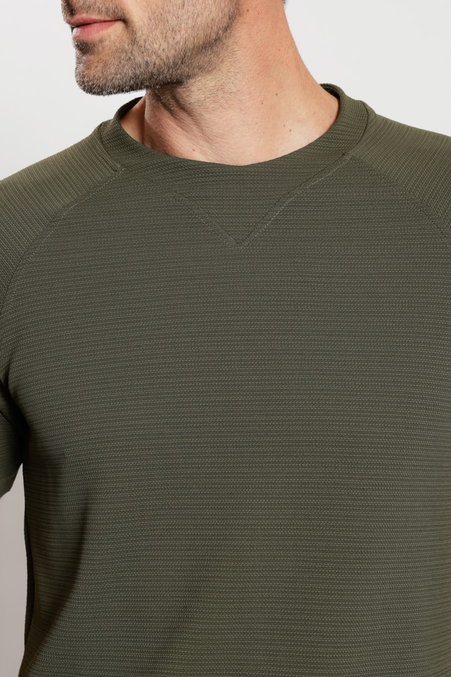 Camiseta Manga Curta  Soft Duo Verde Militar — foto 3 de 7