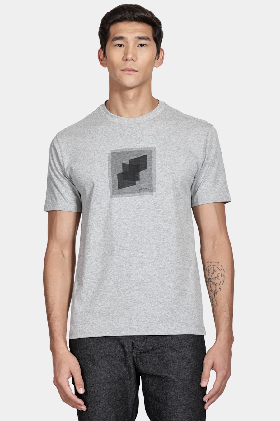 Camiseta Manga Curta Square Cinza Mescla — foto 1 de 4