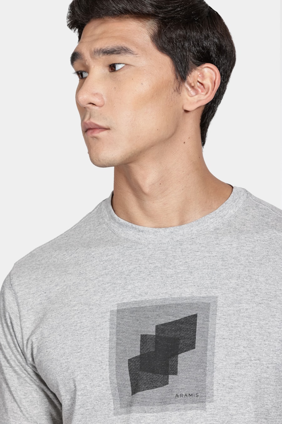 Camiseta Manga Curta Square Cinza Mescla — foto 3 de 4