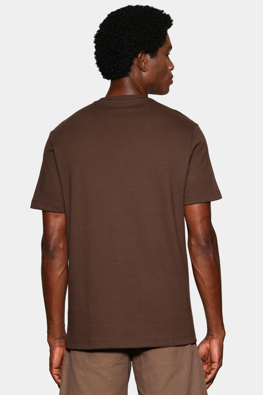 Camiseta Manga Curta Suedine Mini Chocolate — foto 4 de 5