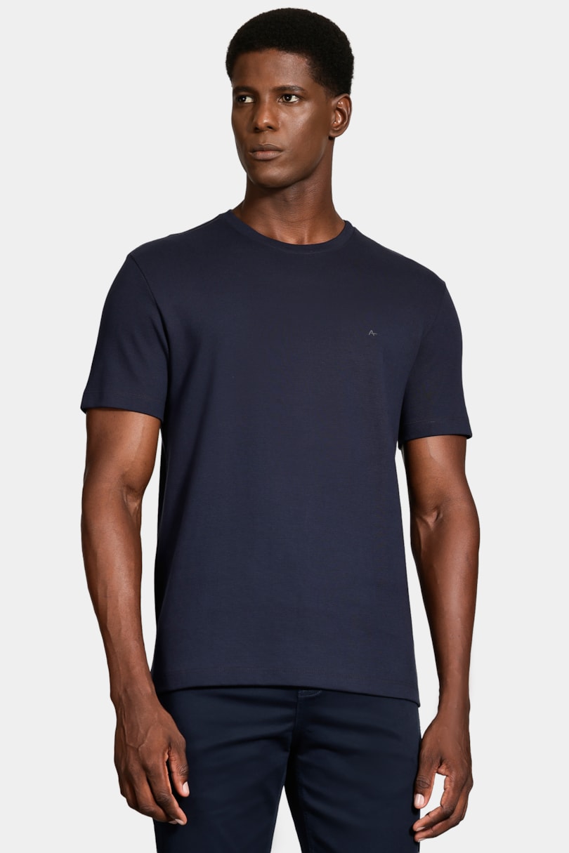 Camiseta Manga Curta Suedine Mini Marinho
