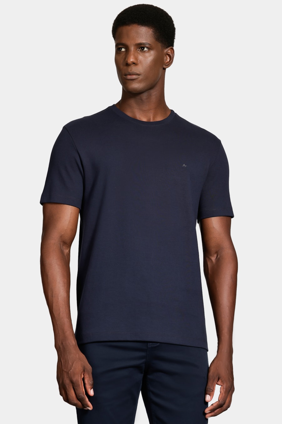 Camiseta Manga Curta Suedine Mini Marinho — foto 1 de 5