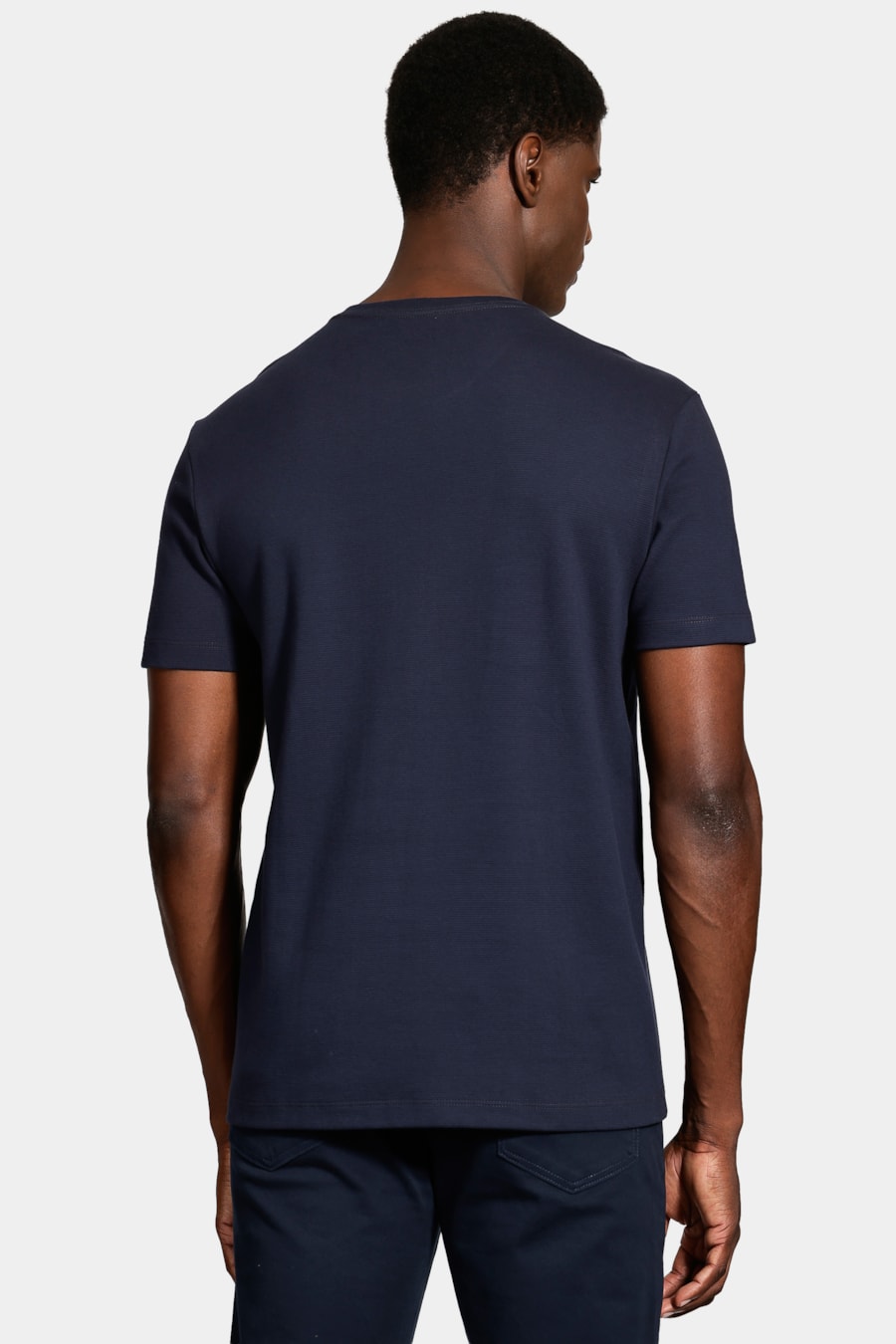 Camiseta Manga Curta Suedine Mini Marinho — foto 4 de 5
