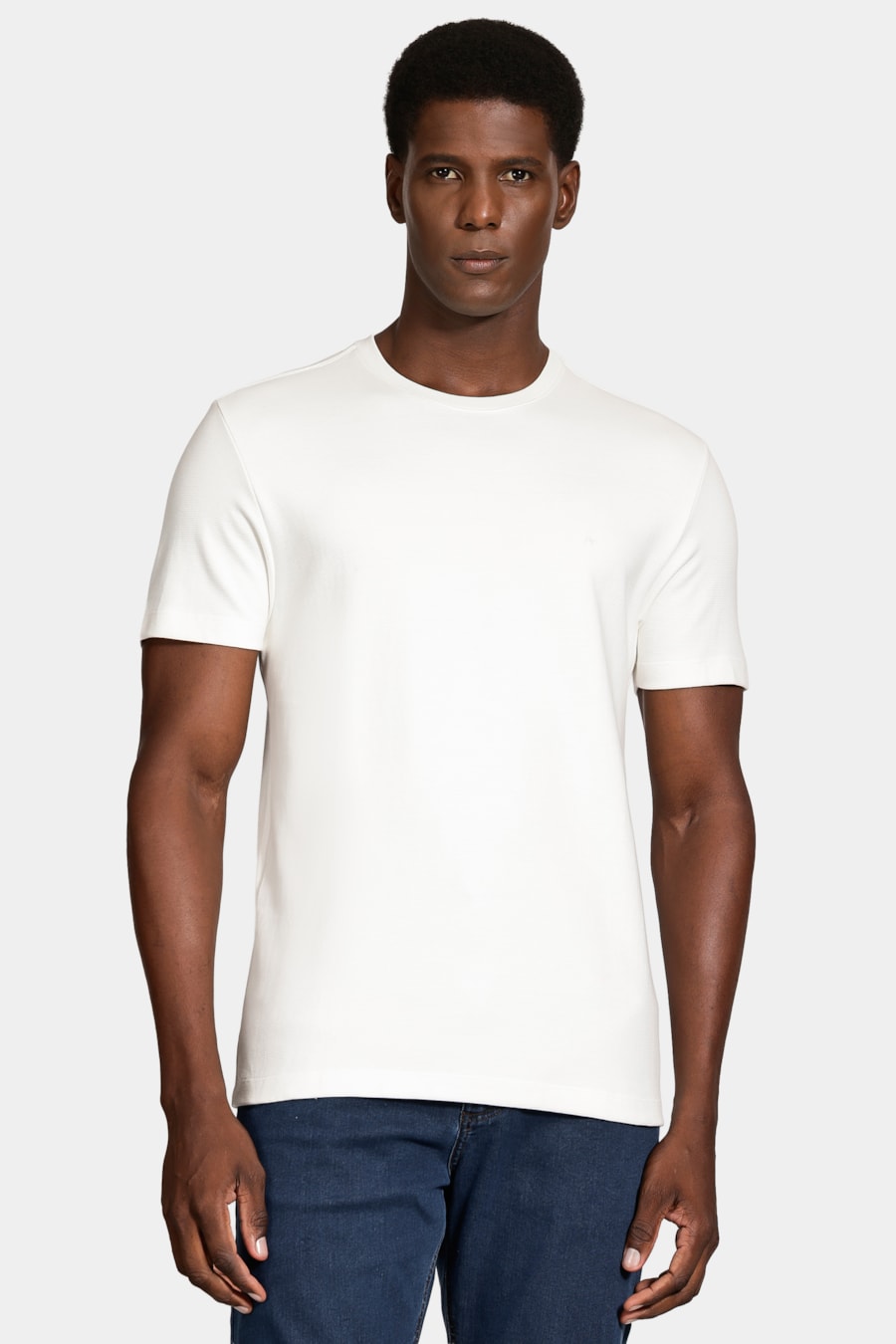 Camiseta Manga Curta Suedine Mini Off White — foto 1 de 5