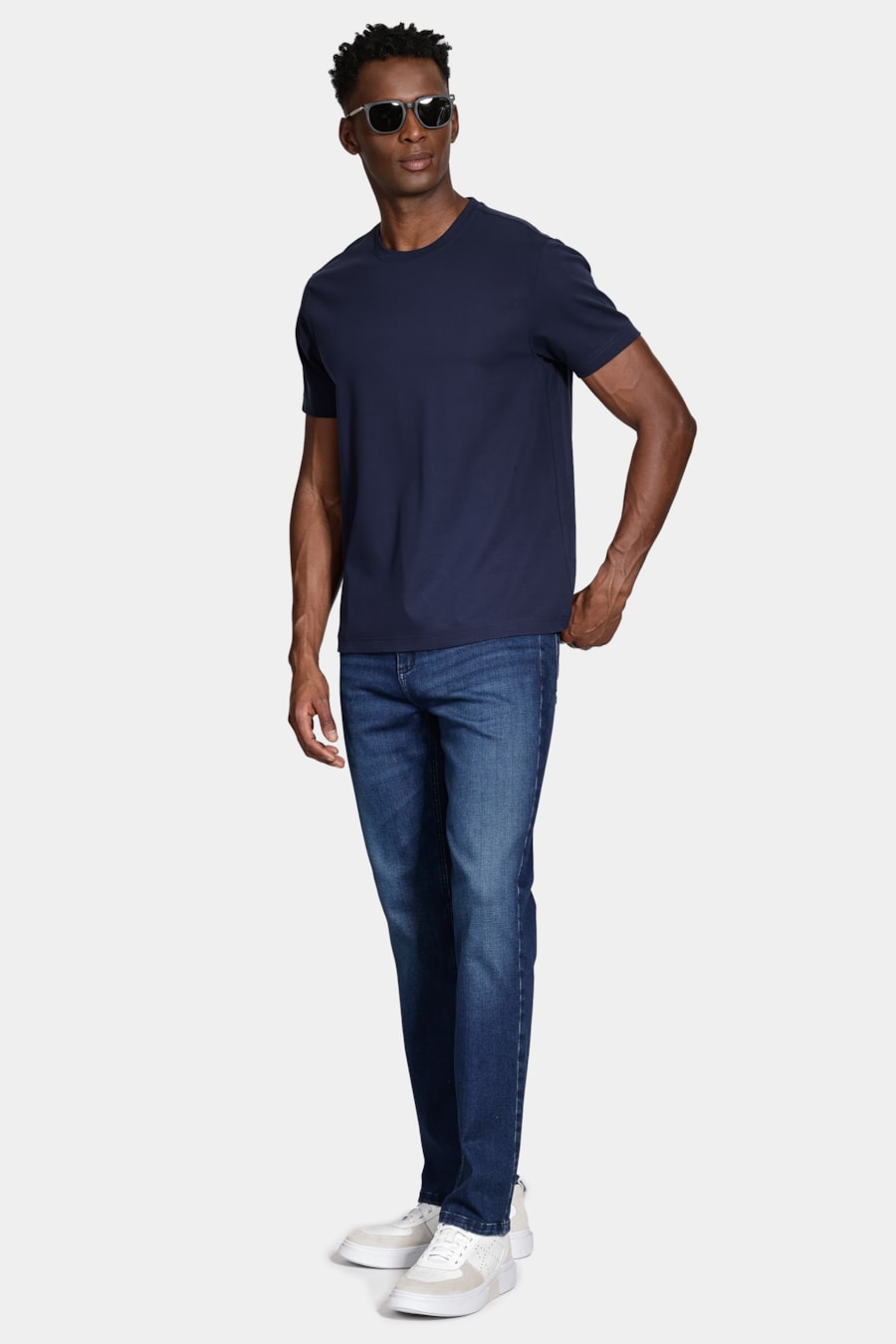 Camiseta Manga Curta Supima Modal Navy — foto 2 de 5
