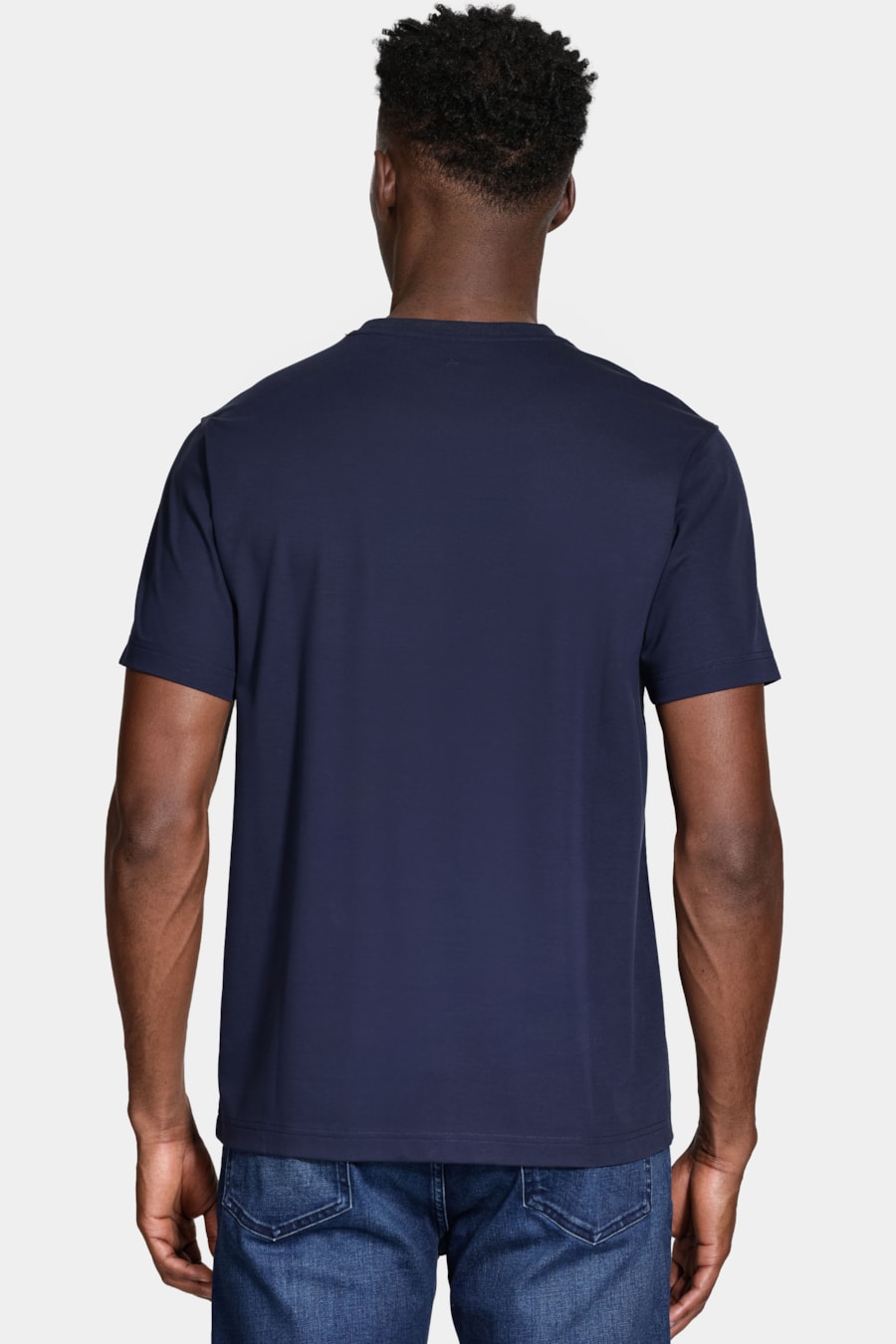 Camiseta Manga Curta Supima Modal Navy — foto 4 de 5