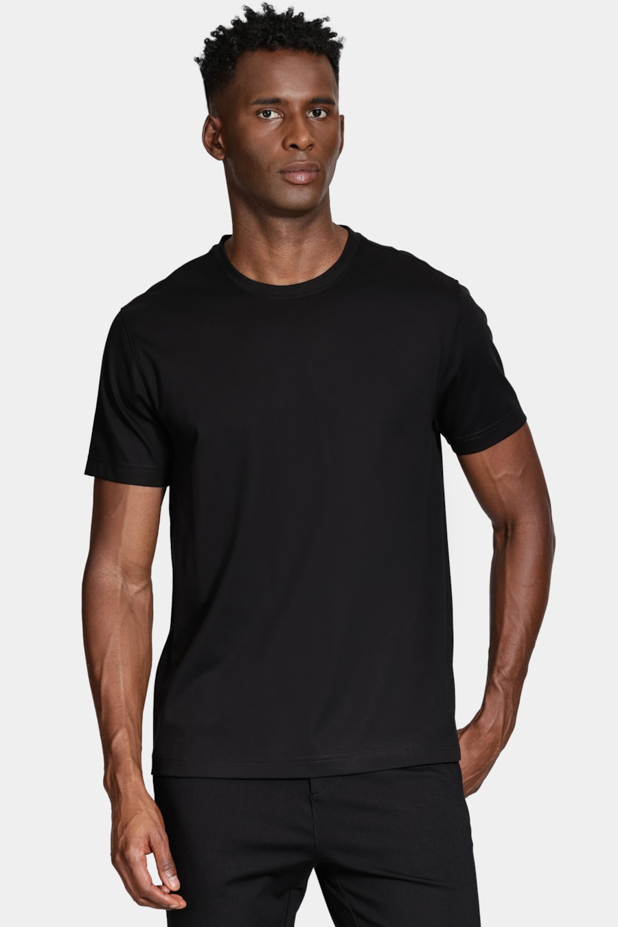 Camiseta Manga Curta Supima Modal Preto — foto 1 de 5