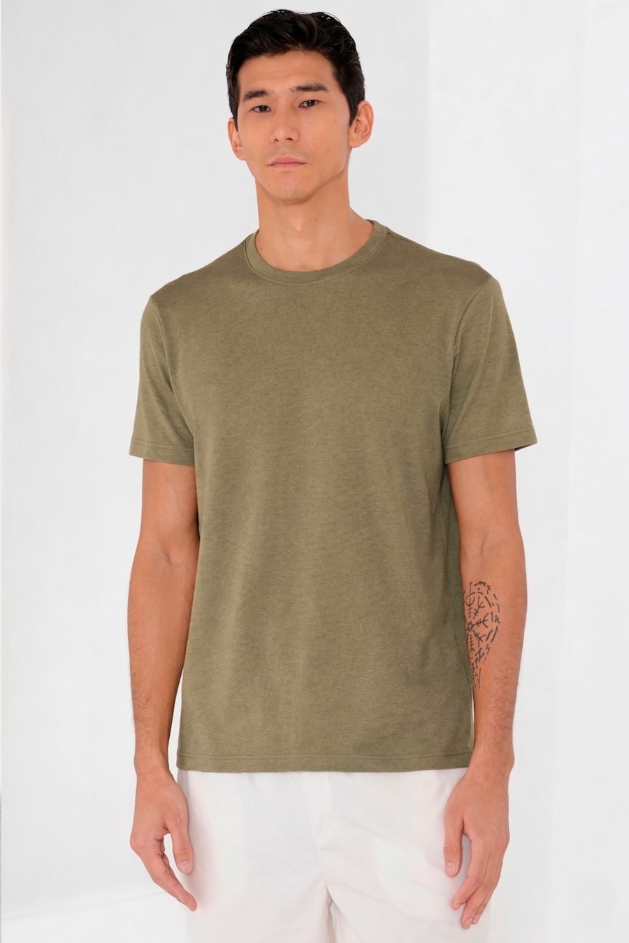 Camiseta Manga Curta Tech Print Modal Verde — foto 1 de 5