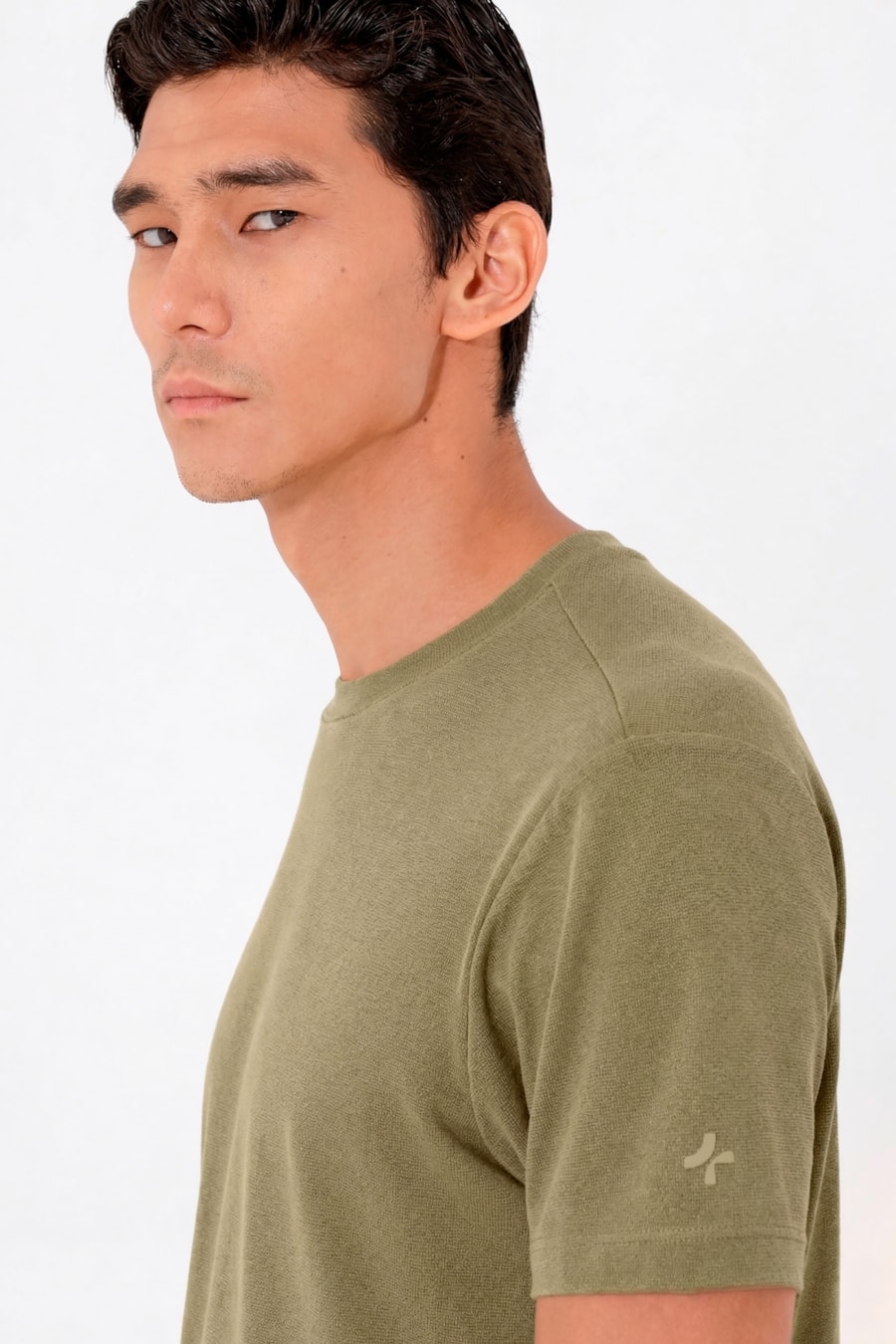 Camiseta Manga Curta Tech Print Modal Verde — foto 3 de 5