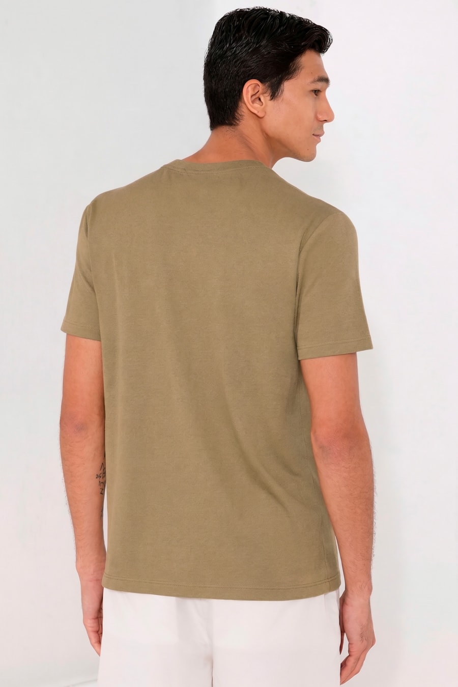 Camiseta Manga Curta Tech Print Modal Verde — foto 4 de 5