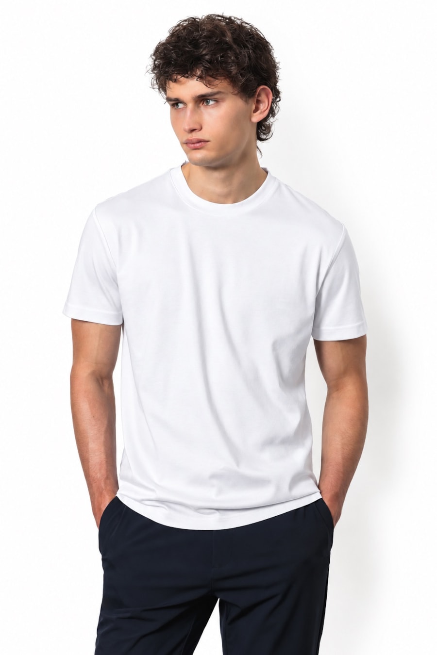 Camiseta Manga Curta Tencel Soft Branco — foto 1 de 5