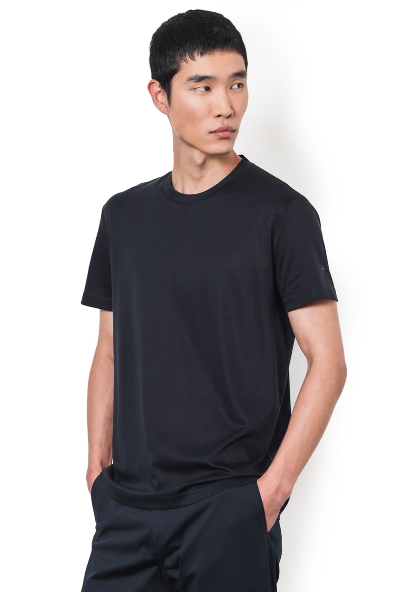 Camiseta Manga Curta Tencel Soft Marinho