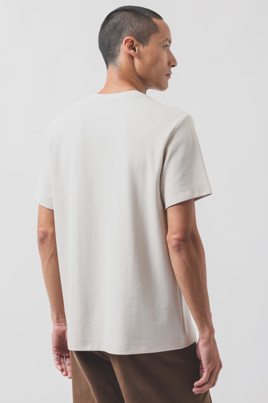 Camiseta Manga Curta Texture Interlock Areia 118 — foto 4 de 5