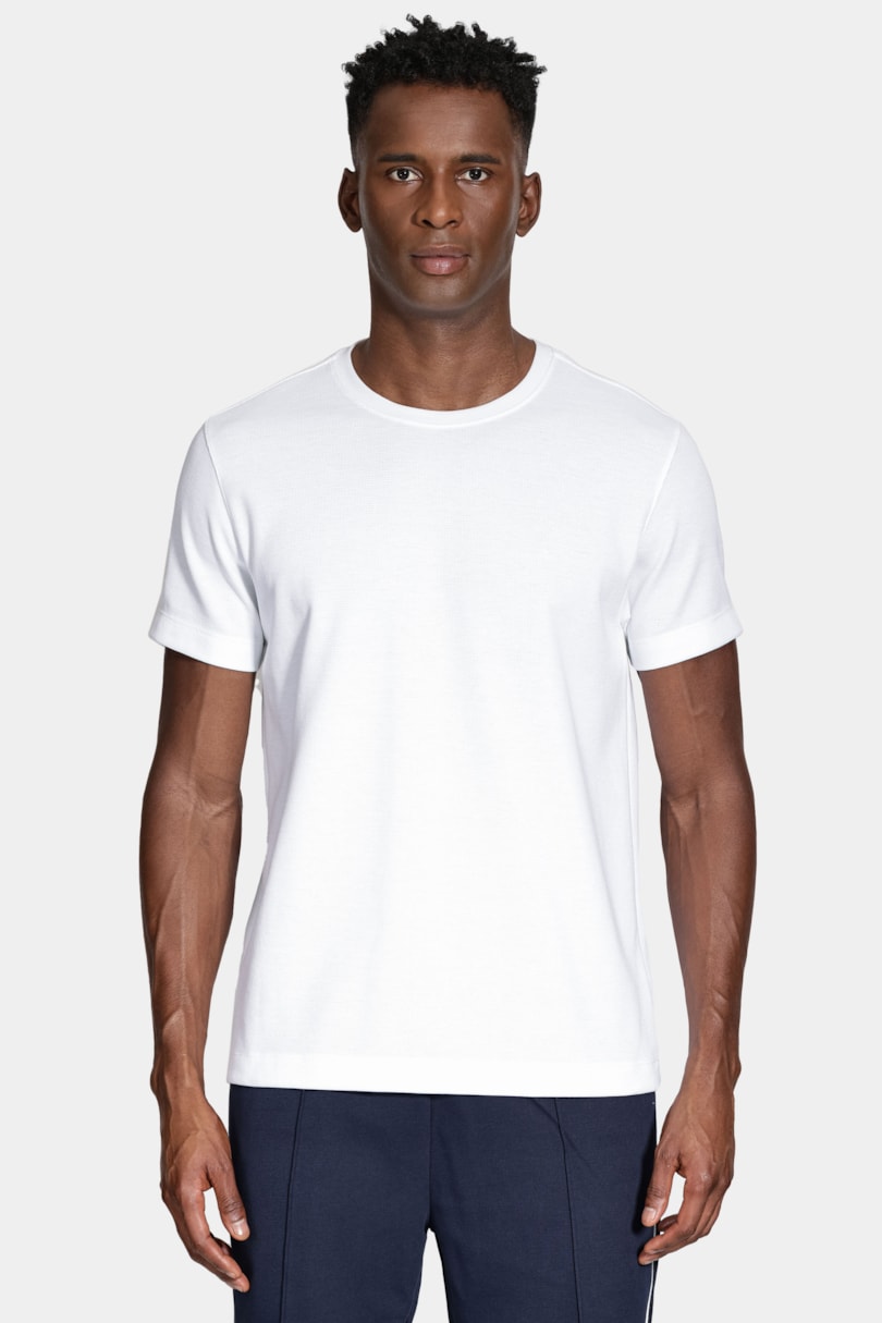 Camiseta Manga Curta Texture Interlock Branca