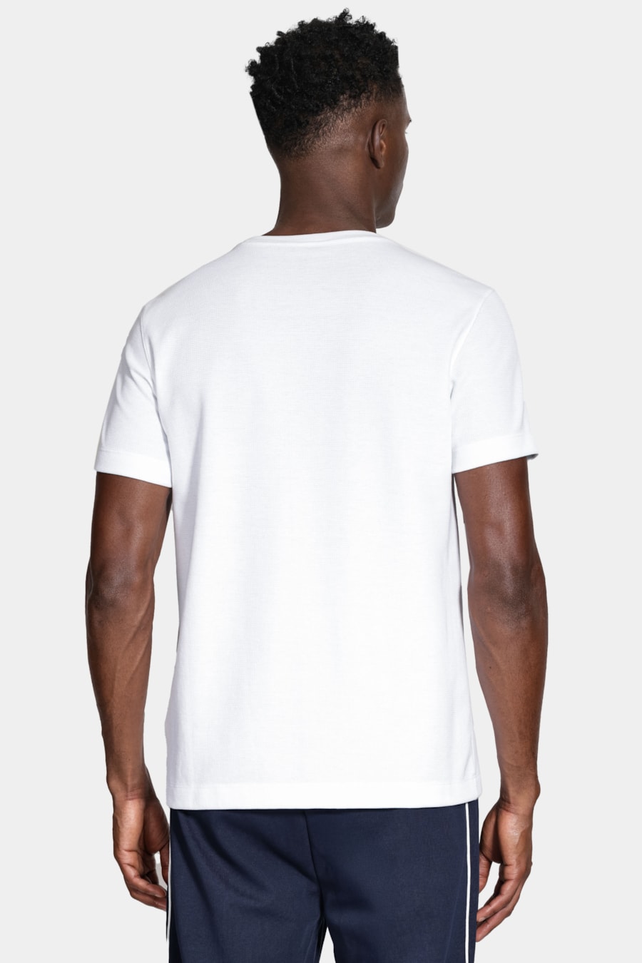 Camiseta Manga Curta Texture Interlock Branca — foto 4 de 5