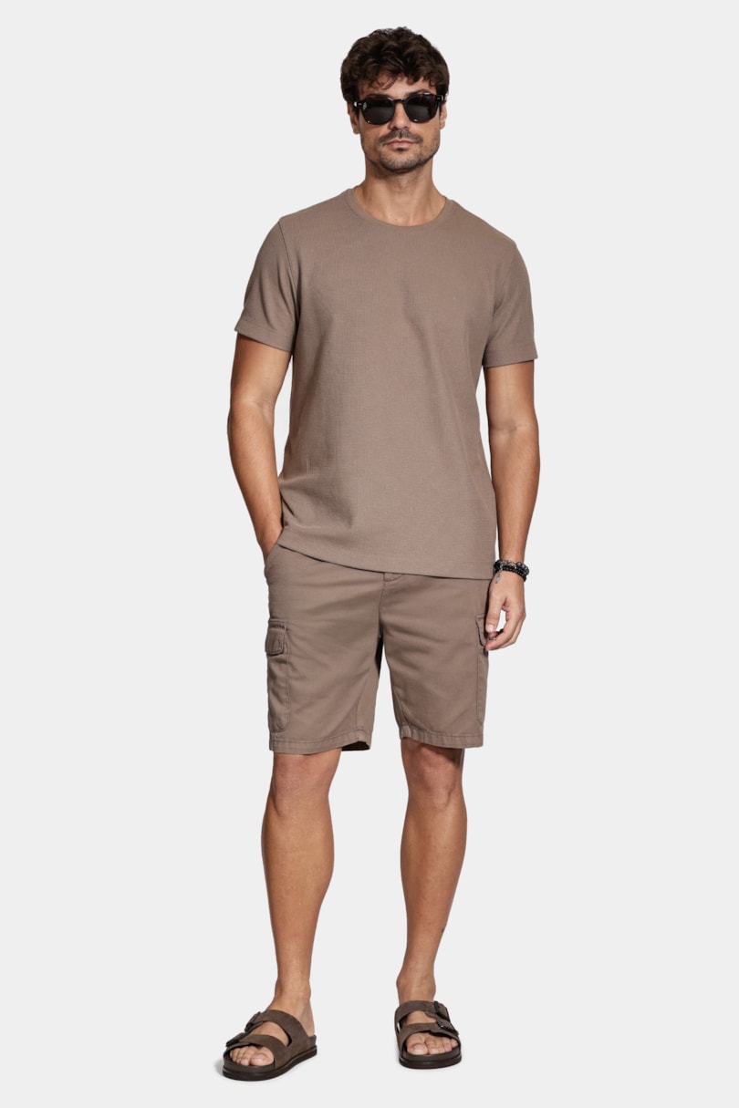 Camiseta Manga Curta Texture Interlock Charuto 116