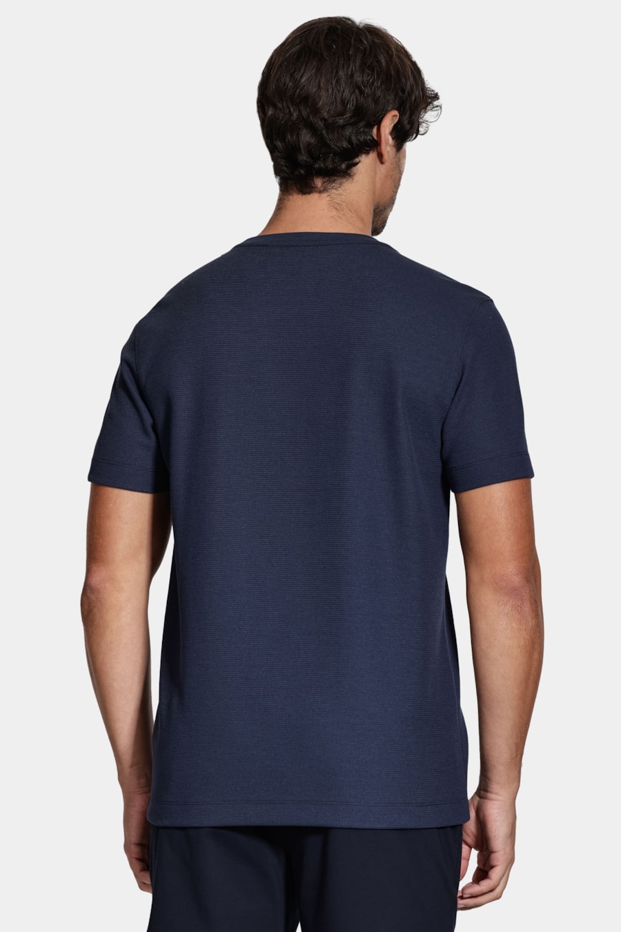 Camiseta Manga Curta Texture Interlock Navy — foto 4 de 5