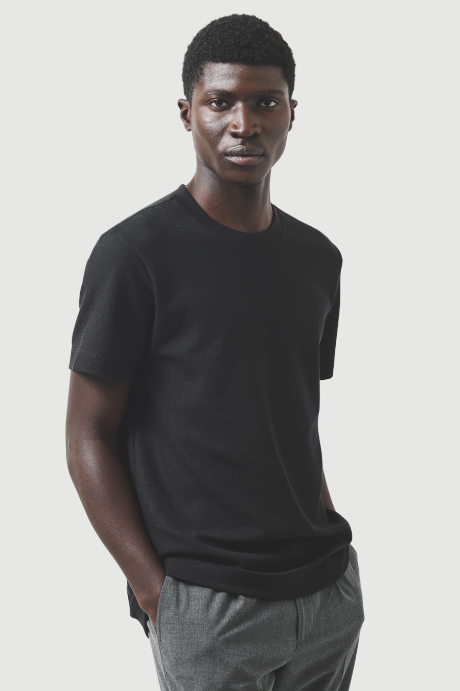 Camiseta Manga Curta Texture Interlock Preto — foto 1 de 5