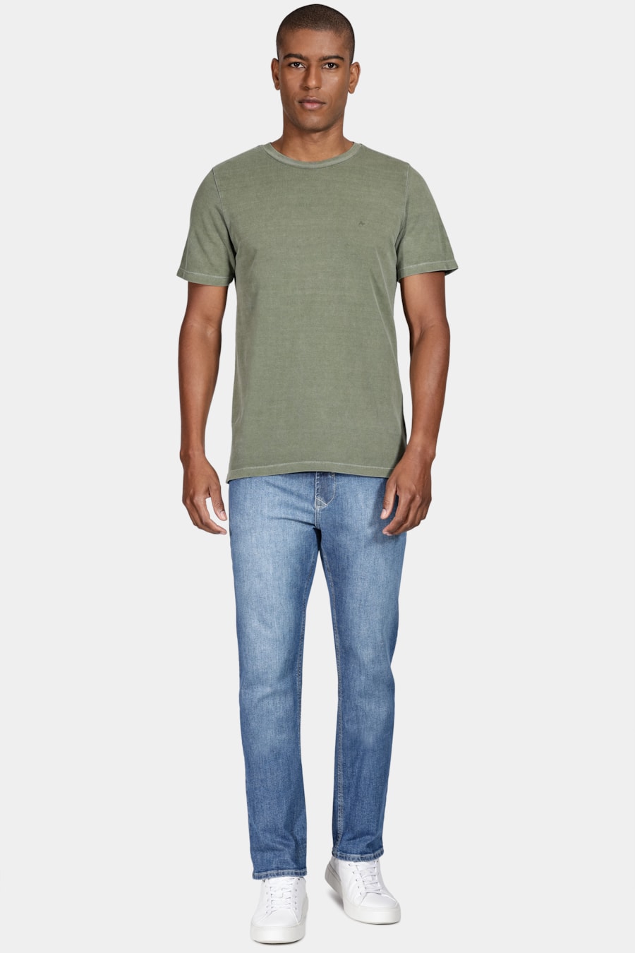 Camiseta Manga Curta Tinturada Verde Militar — foto 2 de 5