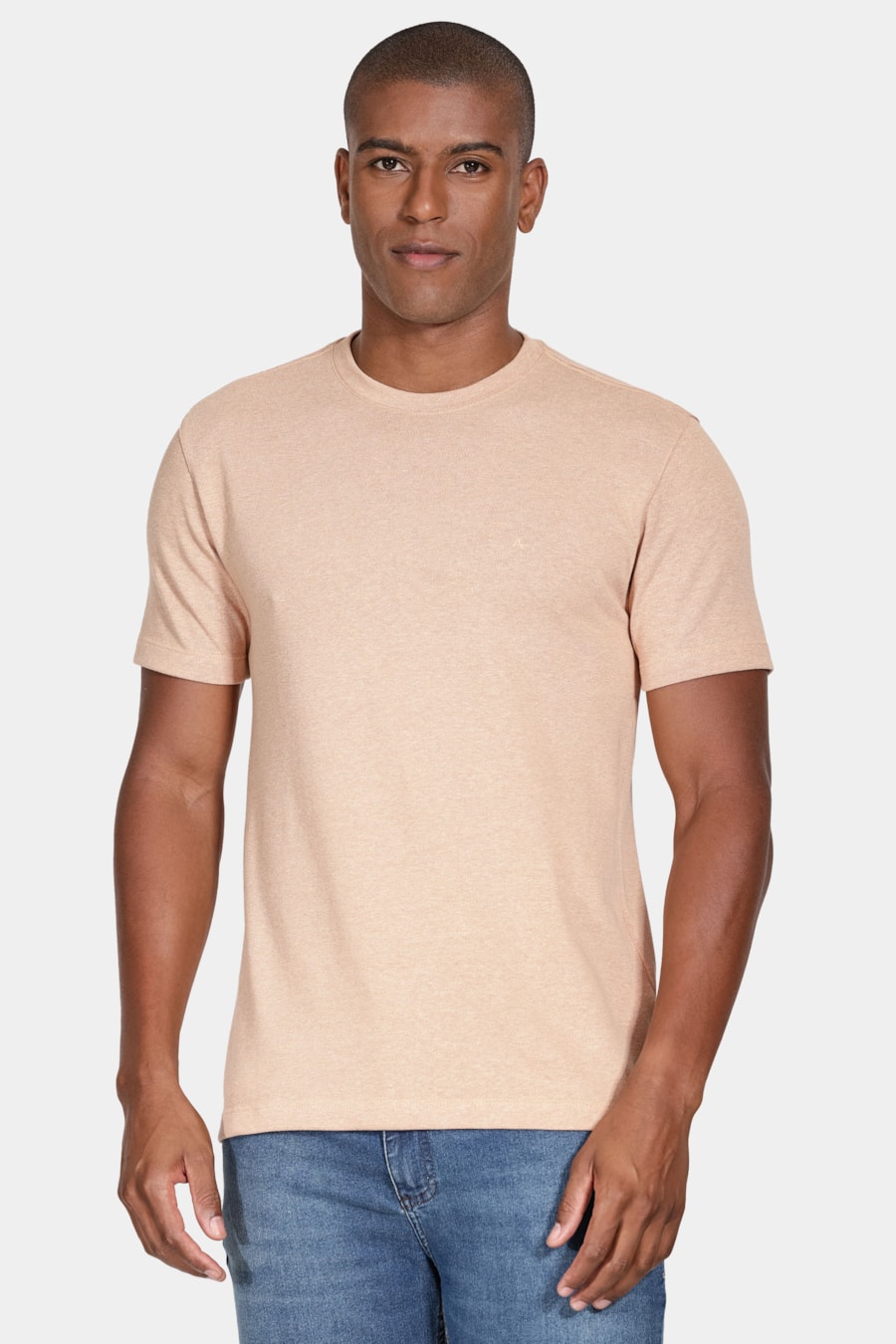 Camiseta Manga Curta Tricot Mouline Cáqui — foto 1 de 4