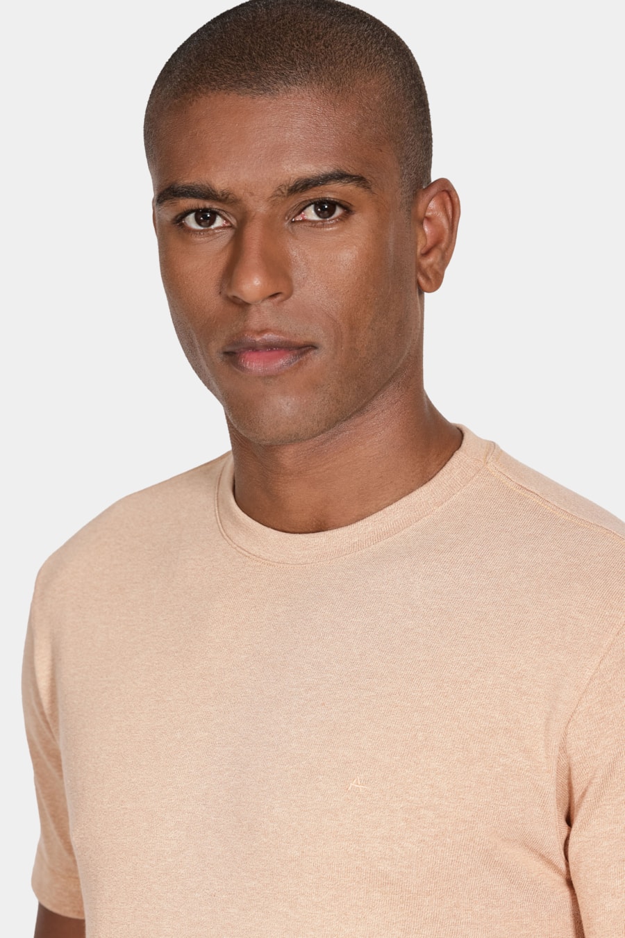 Camiseta Manga Curta Tricot Mouline Cáqui — foto 3 de 4