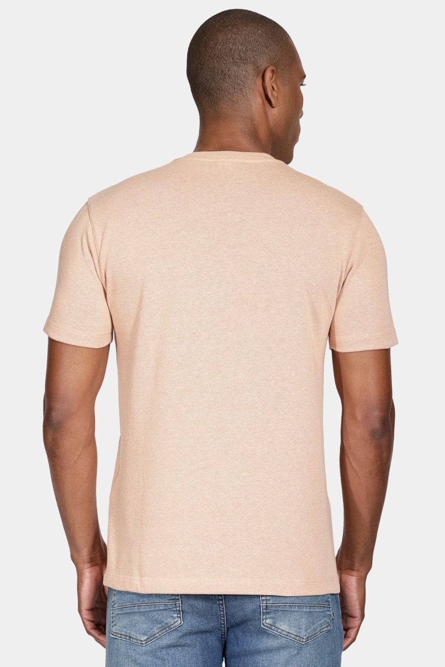 Camiseta Manga Curta Tricot Mouline Cáqui — foto 4 de 4