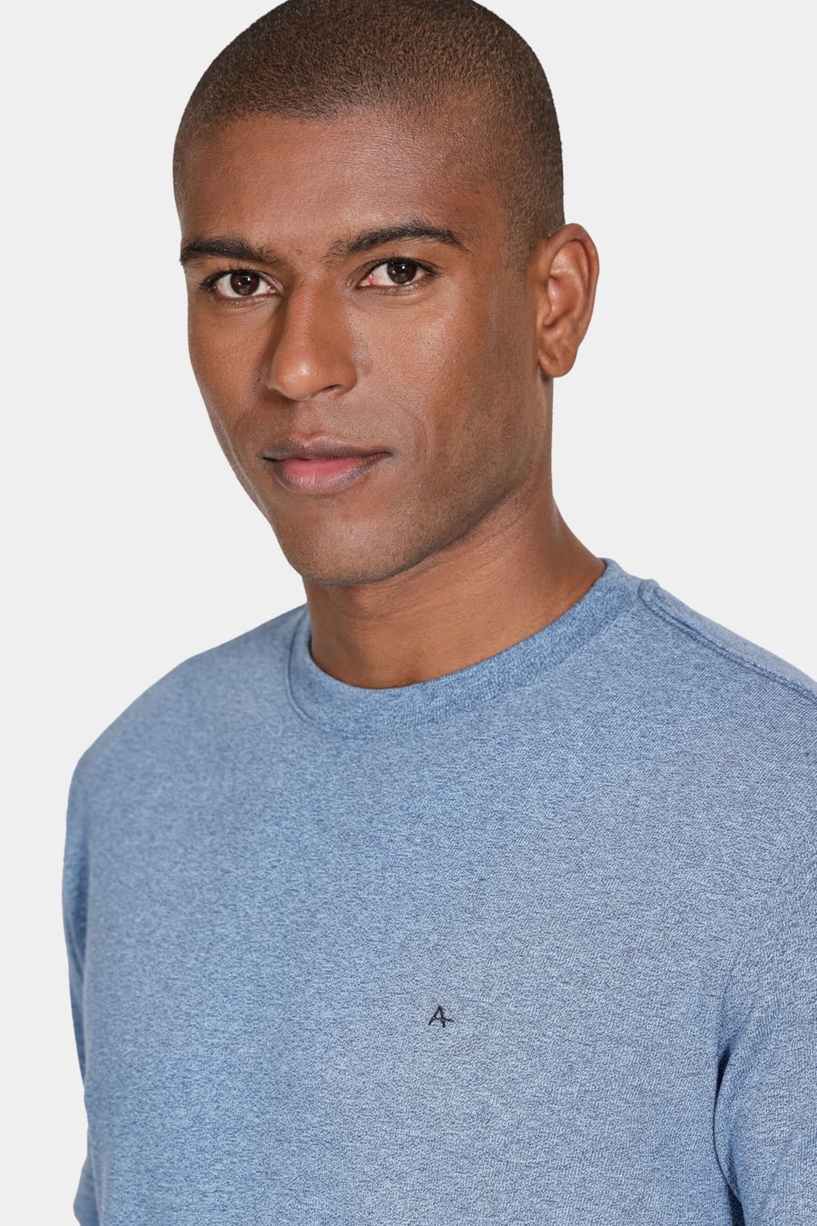 Camiseta Manga Curta Tricot Mouline Marinho — foto 3 de 4