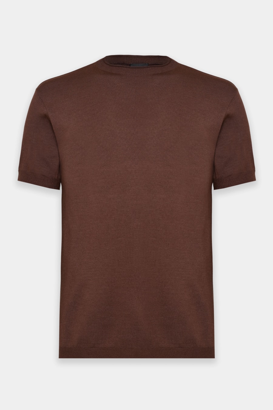 Camiseta Manga Curta Tricot Rawsoft Marrom — foto 5 de 6
