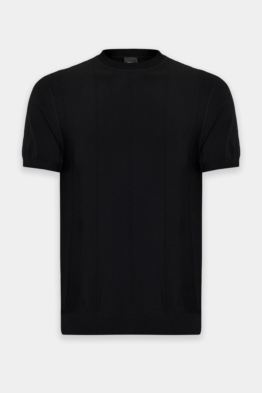 Camiseta Manga Curta Tricot Rayon Jacquard Preto — foto 5 de 6