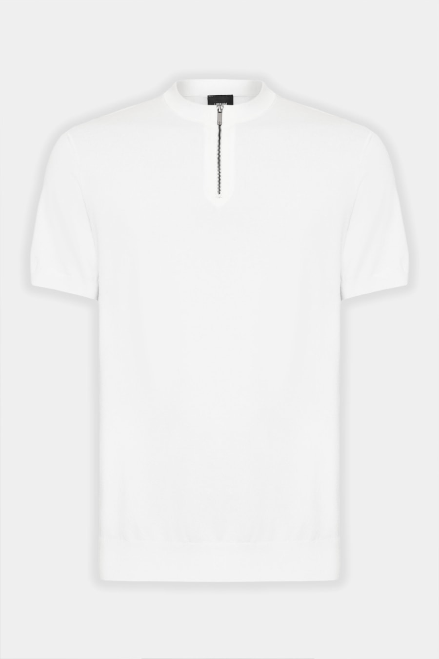 Camiseta Manga Curta Tricot Rayon Ziper Branco Polar — foto 5 de 6