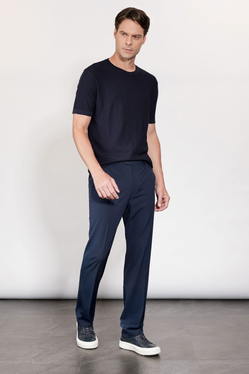 Camiseta Manga Curta Tricot Texturado Traveller Marinho