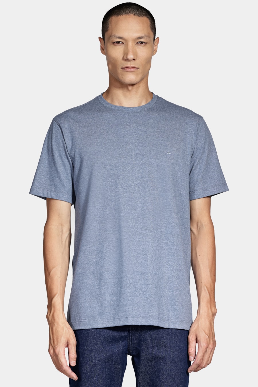 Camiseta Manga Curta Vintage Azul Alumínio — foto 1 de 4