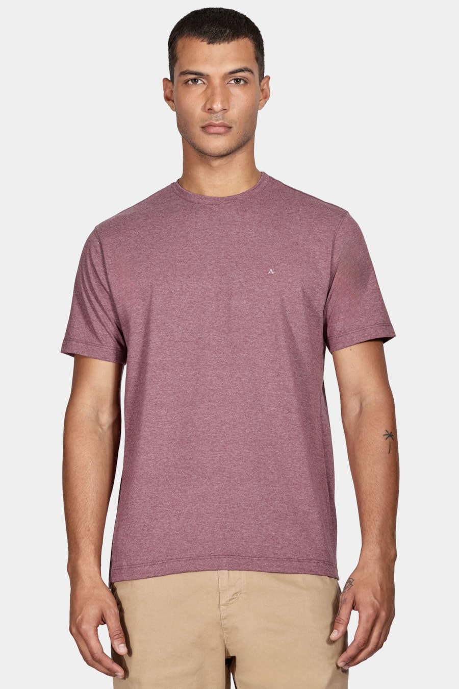 Camiseta Manga Curta Vintage Bordo Cabernet — foto 1 de 5