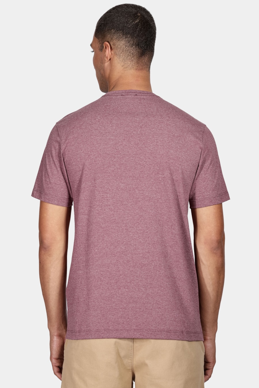 Camiseta Manga Curta Vintage Bordo Cabernet — foto 4 de 5