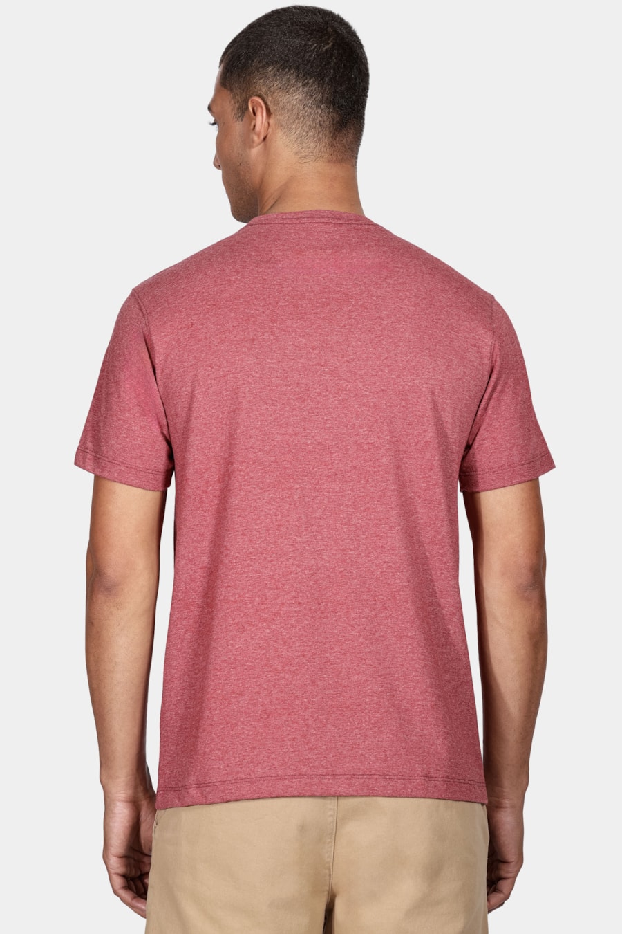 Camiseta Manga Curta Vintage Vermelho Carmim — foto 4 de 5