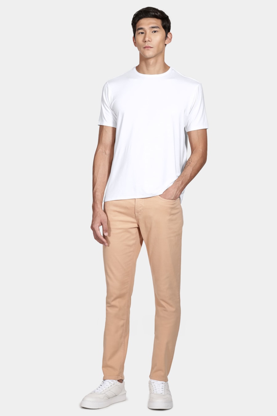 Camiseta Manga Curta Viscolycra Branco — foto 2 de 4