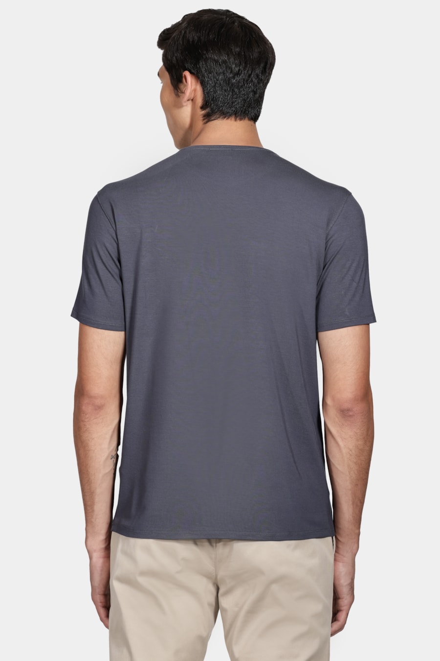 Camiseta Manga Curta Viscolycra Cinza Grafite — foto 4 de 4