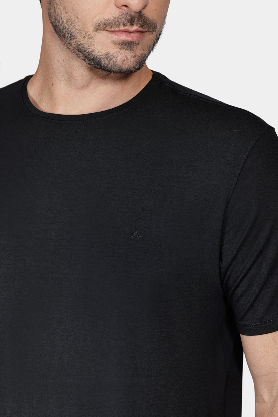 Camiseta Manga Curta Viscolycra Preto — foto 3 de 5
