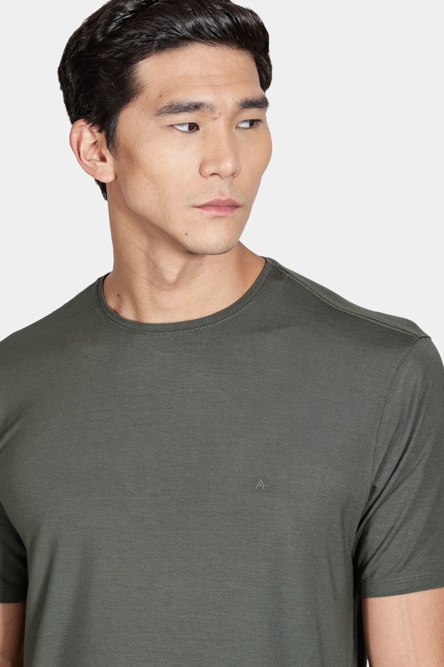 Camiseta Manga Curta Viscolycra Verde Militar — foto 3 de 4
