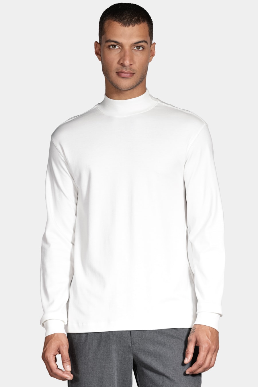 Camiseta Manga Longa Gola Alta Hermes Off White — foto 1 de 5