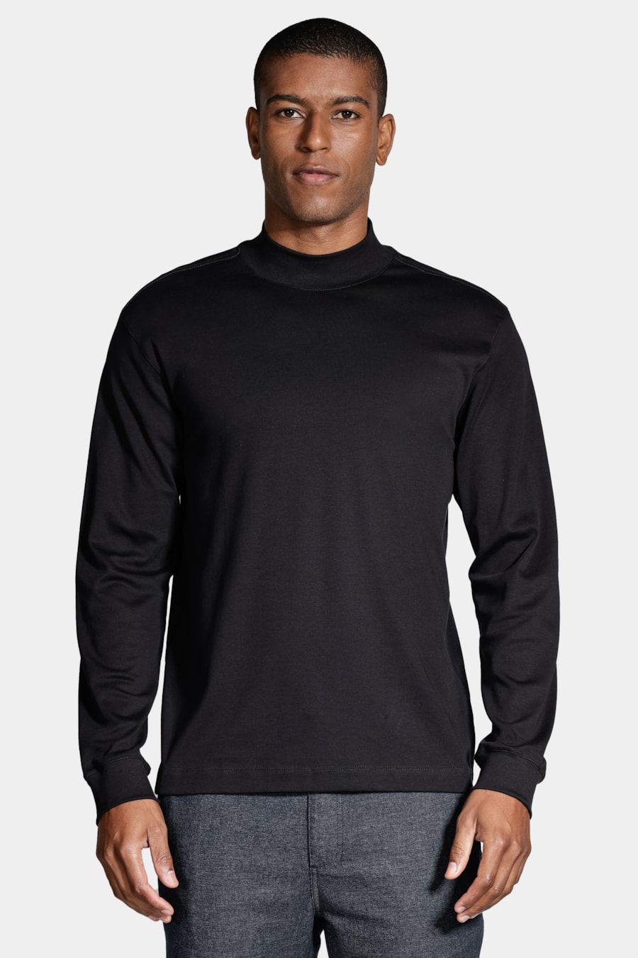 Camiseta Manga Longa Gola Alta Hermes Preto — foto 1 de 5