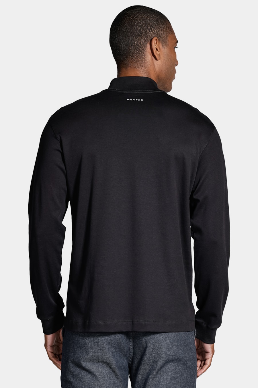 Camiseta Manga Longa Gola Alta Hermes Preto — foto 5 de 5