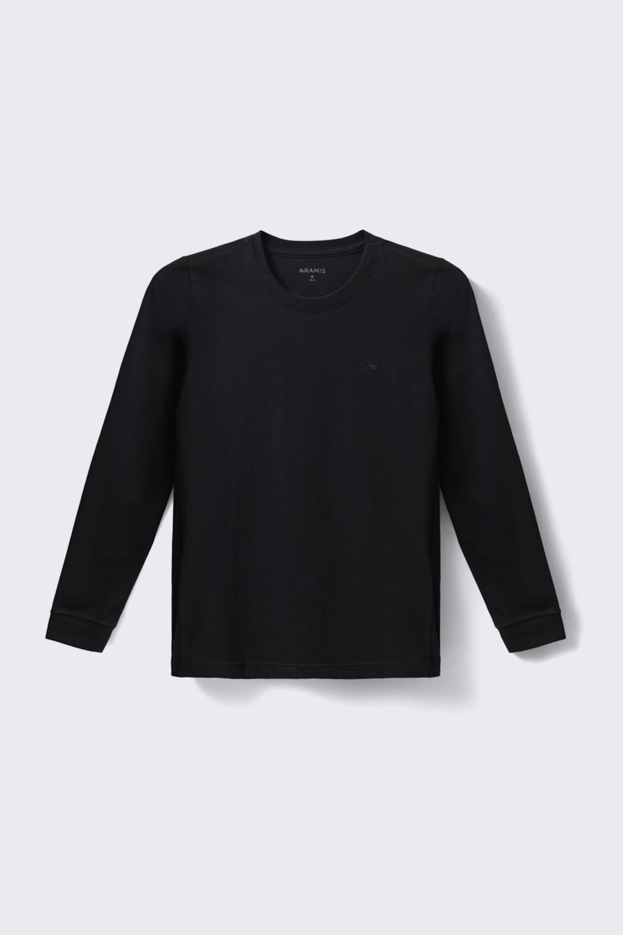 Camiseta Manga Longa Infantil Básica Preto — foto 3 de 5