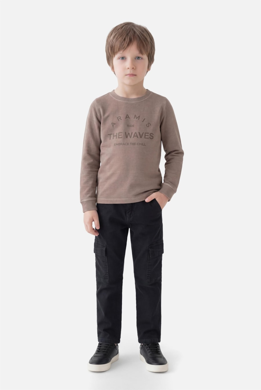 Camiseta Manga Longa Infantil Estampa Ride The Waves Castor 117 — foto 2 de 3