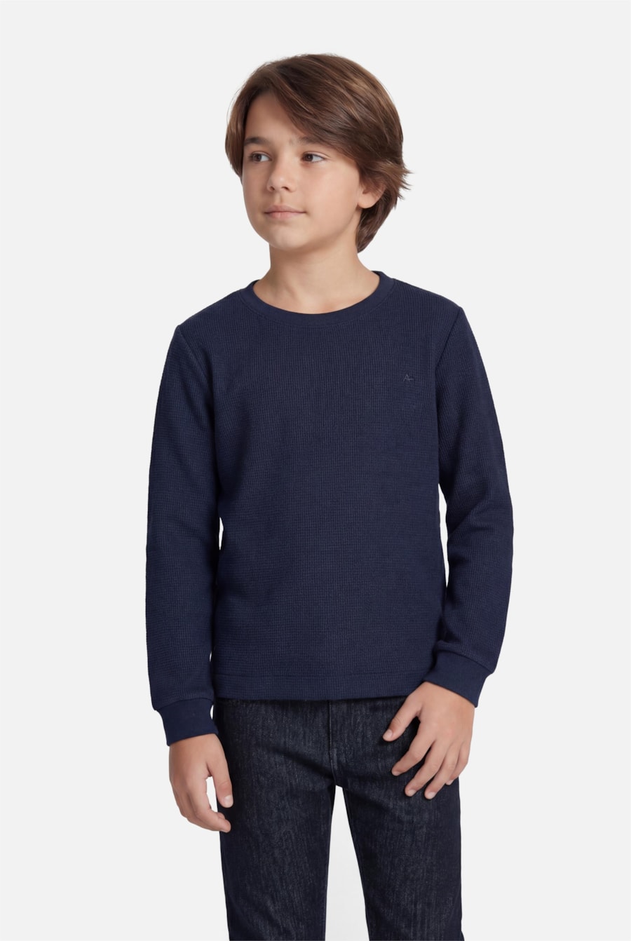 Camiseta Manga Longa Infantil Quadrilê Navy — foto 1 de 3