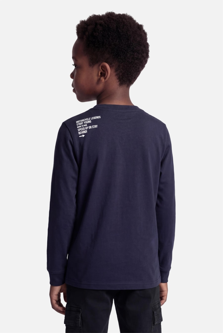 Camiseta Manga Longa Infantil Race Navy — foto 3 de 7