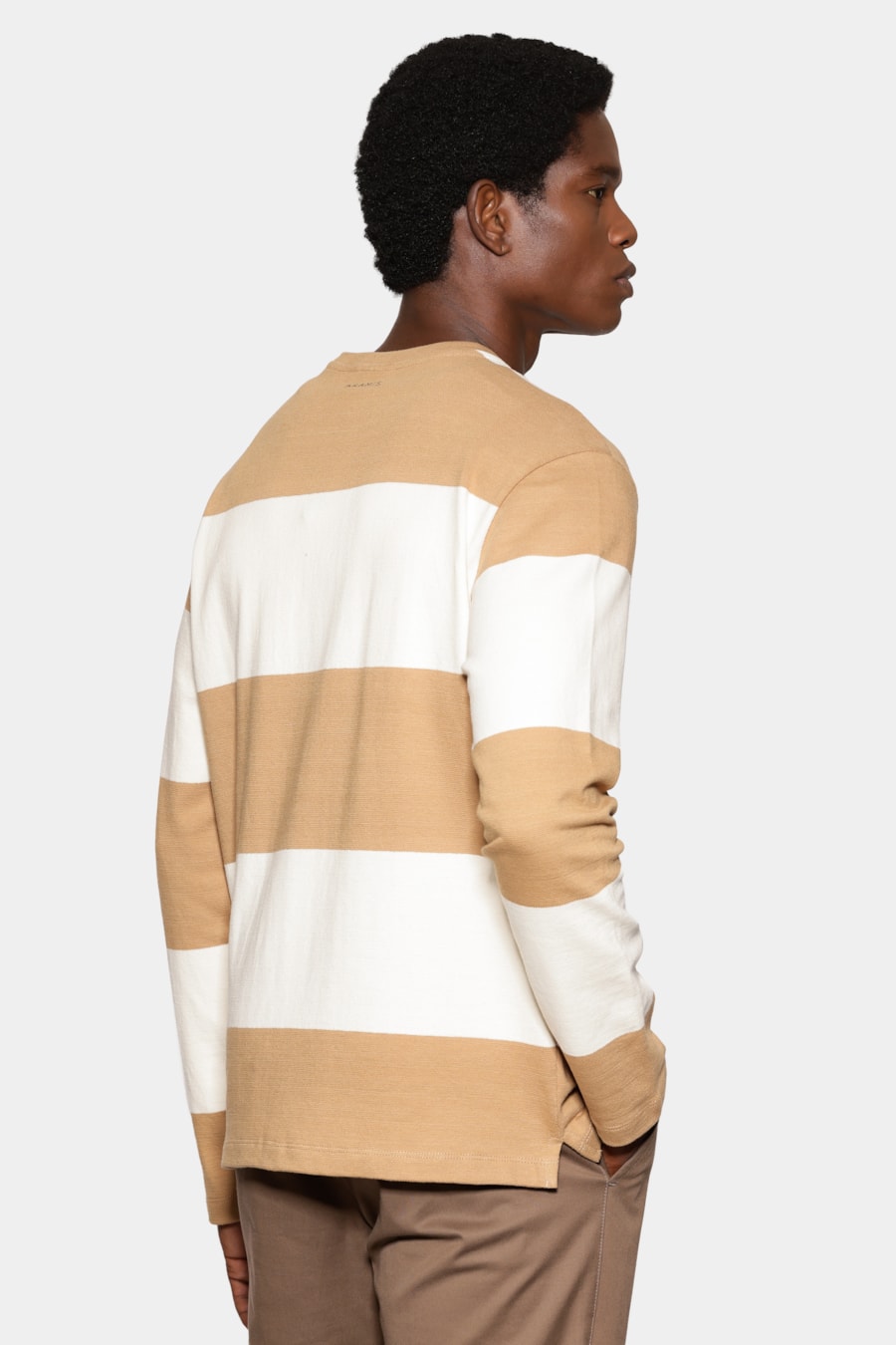 Camiseta Manga Longa Listras Off White C/ Castor — foto 4 de 5