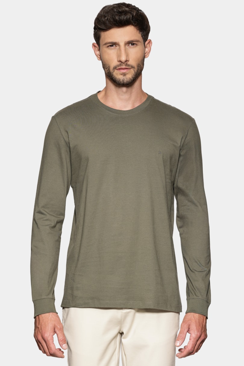 Camiseta Manga Longa Malha Básica Militar 117