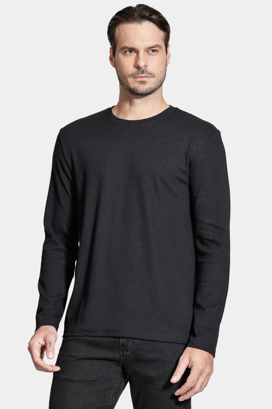 Camiseta Manga Longa Malha Fusion Preta — foto 1 de 5