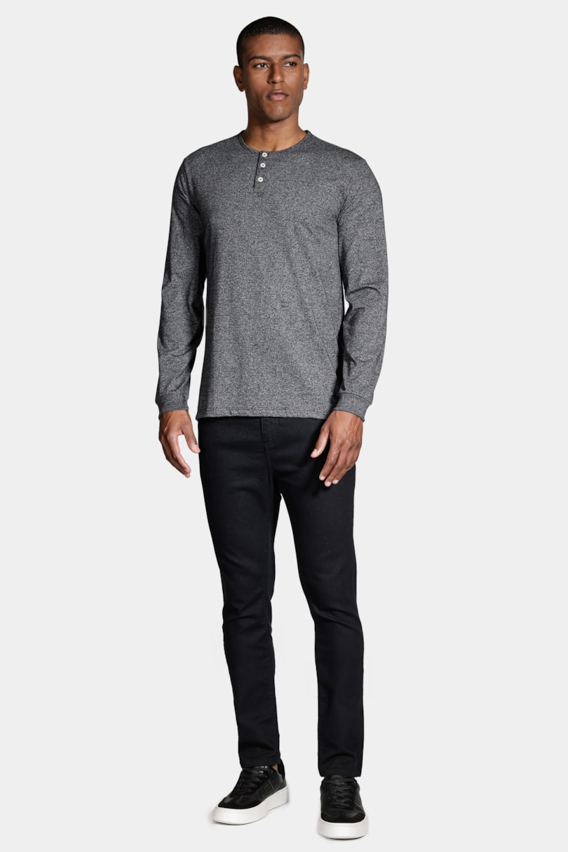 Camiseta Manga Longa Moline Portuguesa Preto